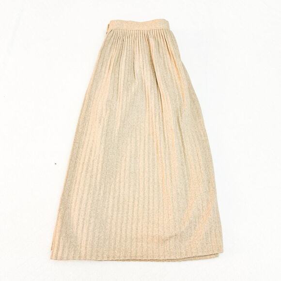 Mary Ann Restivo Pleated Pencil Skirt Cream Size 12 - Picture 5 of 5